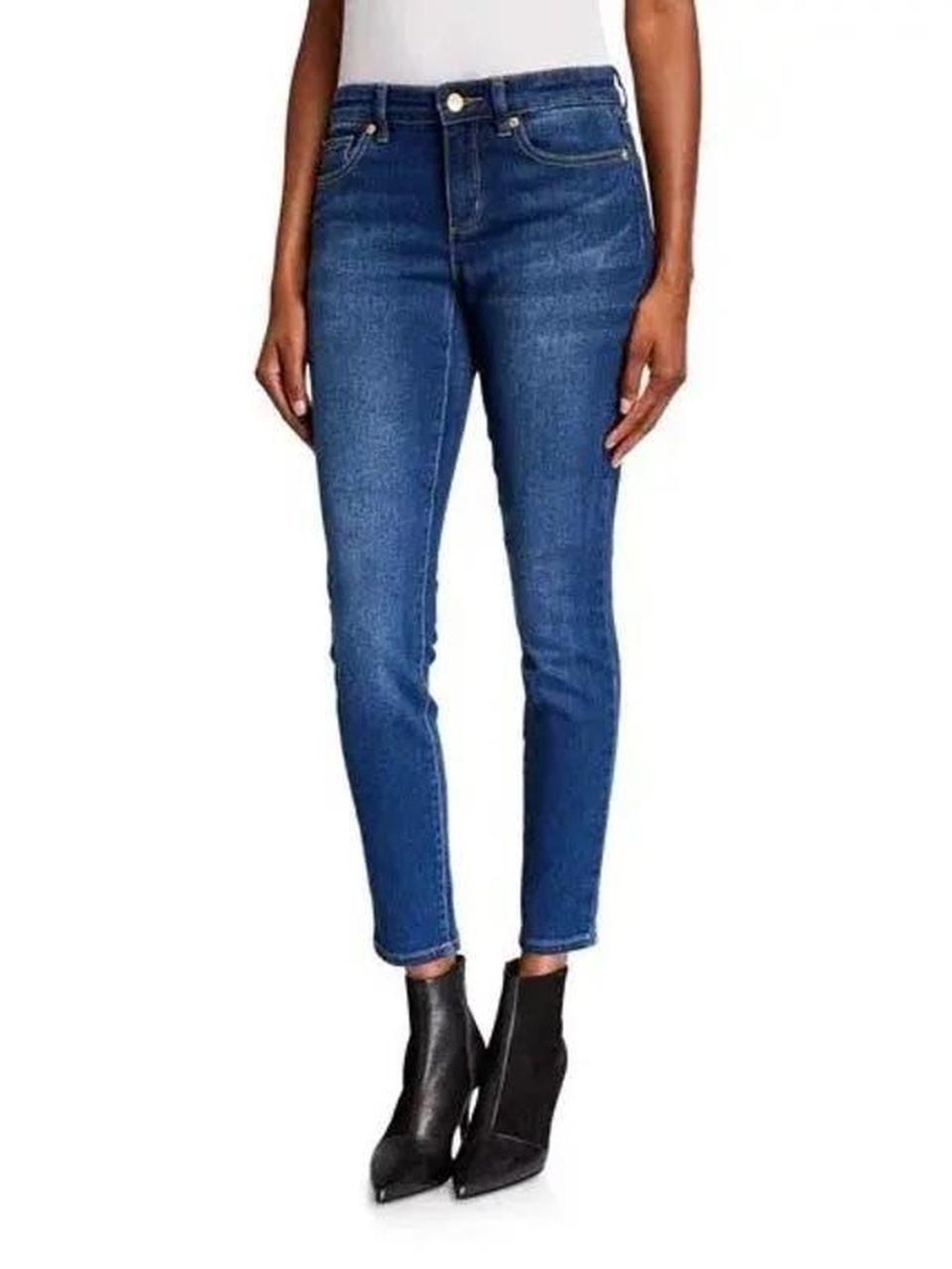 Michael Kors Blue Izzy Skinny Mid Rise Jeans Like New, Size 8